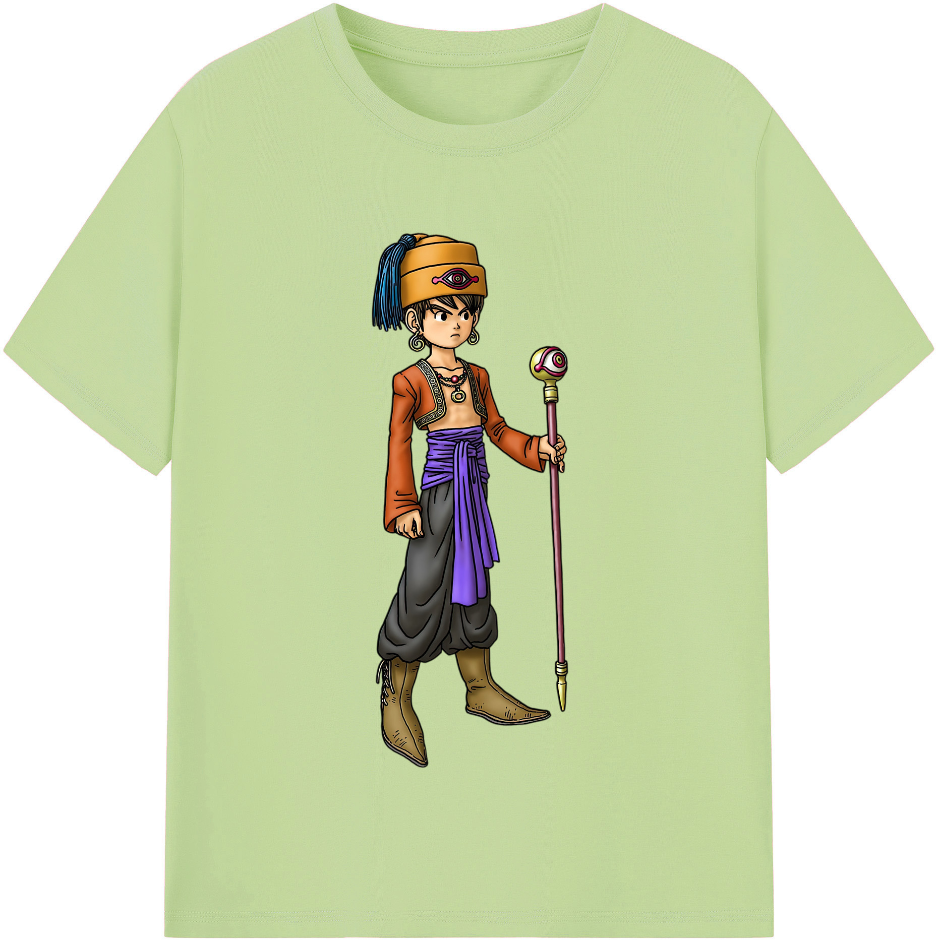 （画像用） ドラゴンクエスト Doragon Kuesuto Dragon Quest 綿100％半袖Tシャツ（フロントプリント）